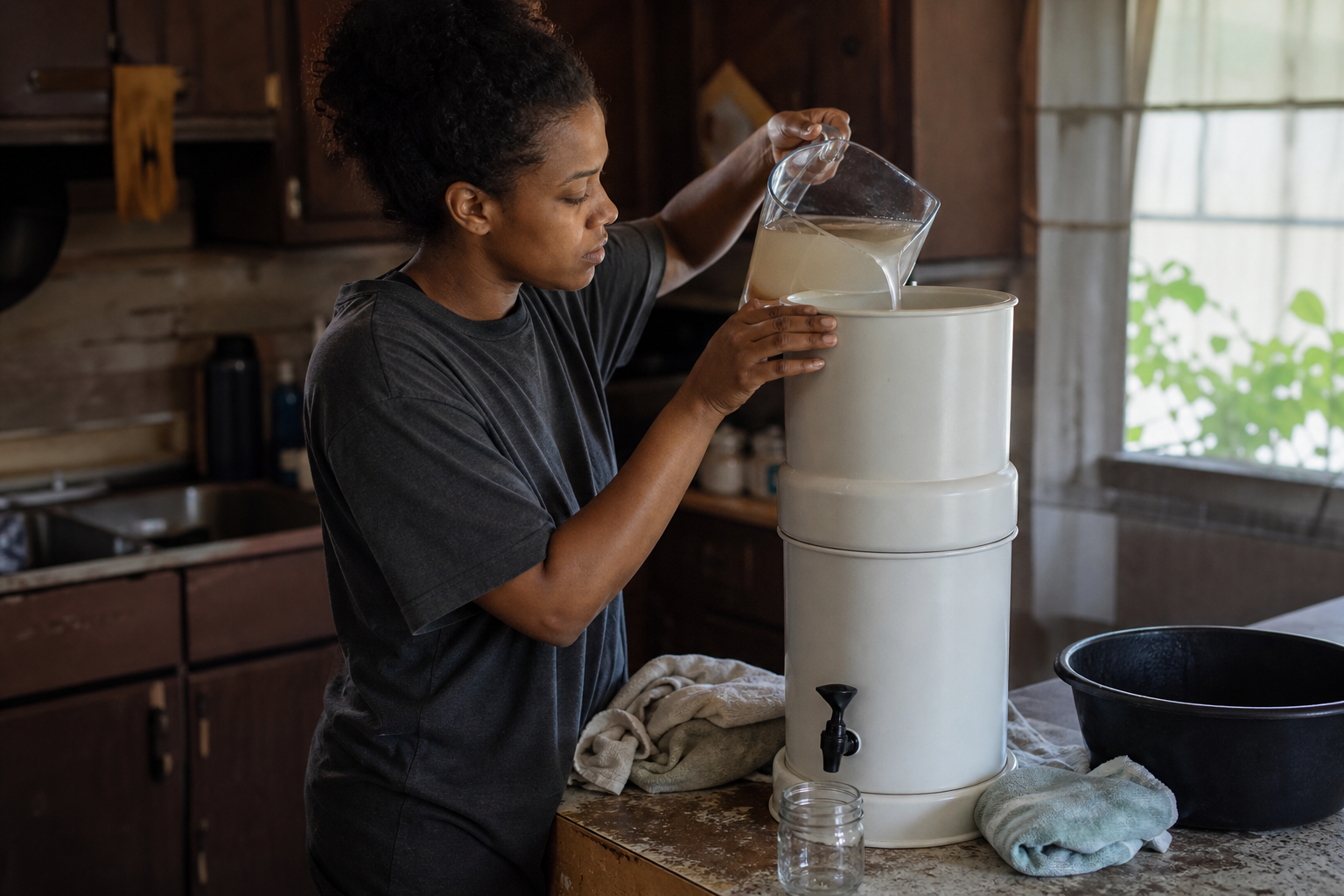 Gravity Water Filter Systems for a House Without Power